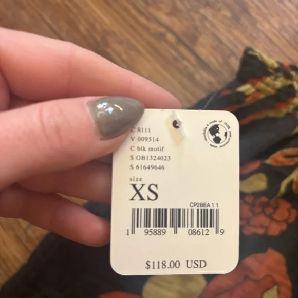 NWT Free People Fleur Printed Tunic - Picture 8 of 9